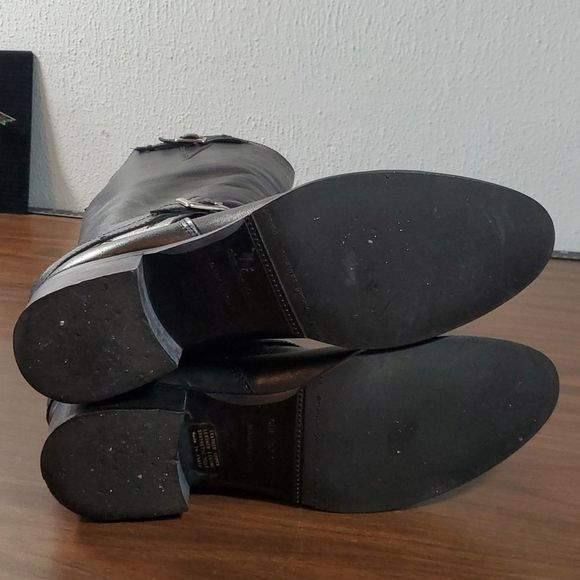 Charles David "Rumble" Equestrian Knee High Black Leather Riding Boot Size 10 - Picture 5 of 15